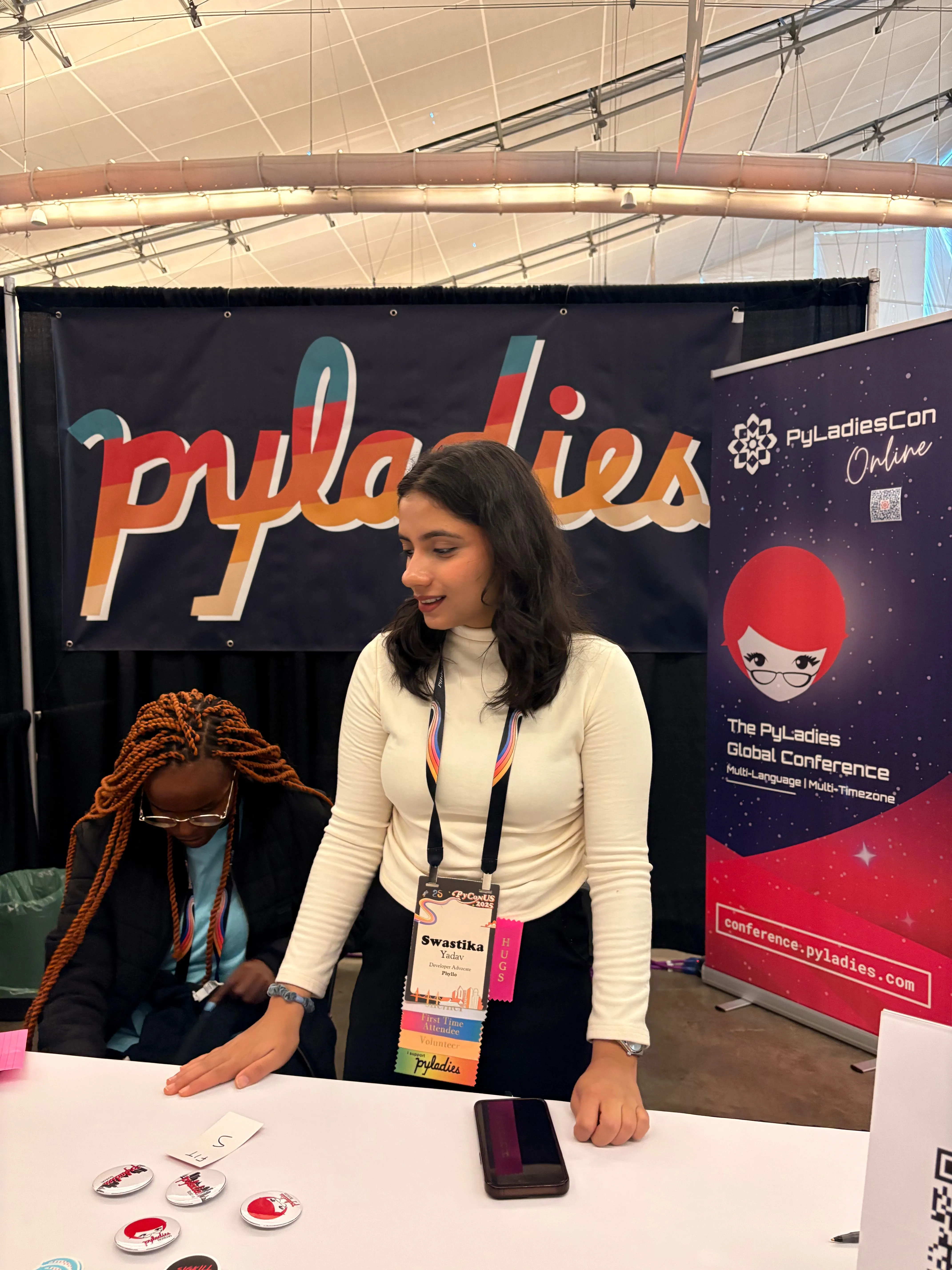 Swastika at the PyLadies booth at PyCon USA